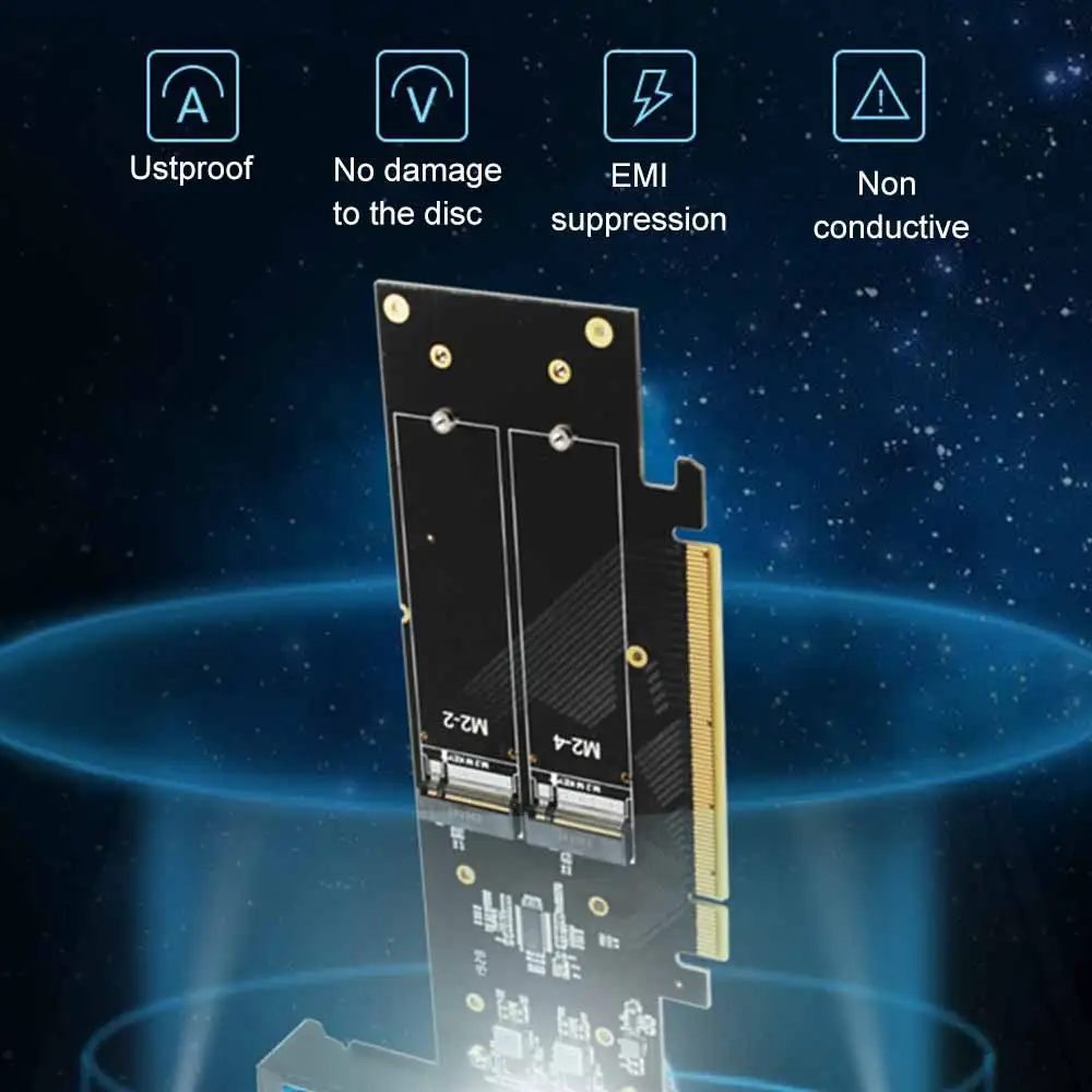 JEYI iHyper m.2 X16 TO 4X NVME PCIE3.0 GEN3 4 * RAID CARD PCI-E VROC hyperm.2x16 M2X16 X4 | Компьютеры и офис