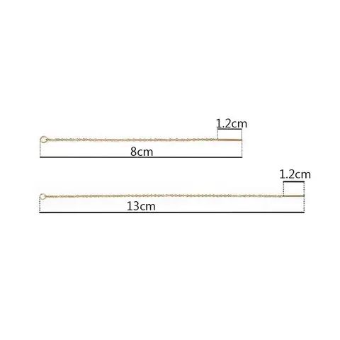 Цепочки для сережек из нержавеющей стали, золотые, 10 шт.
