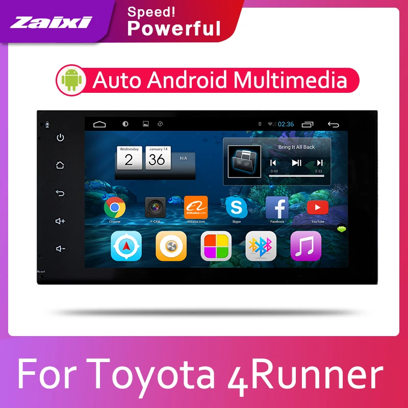 Автомагнитола ZaiXi мультимедийный видеоплеер 2 Din на платформе Android с GPS для Toyota 4Runner