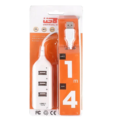 USB 2,0 4-портовый концентратор usb-хаб дружелюбный и эргономичный дизайн светильник вес и легкость в переноске