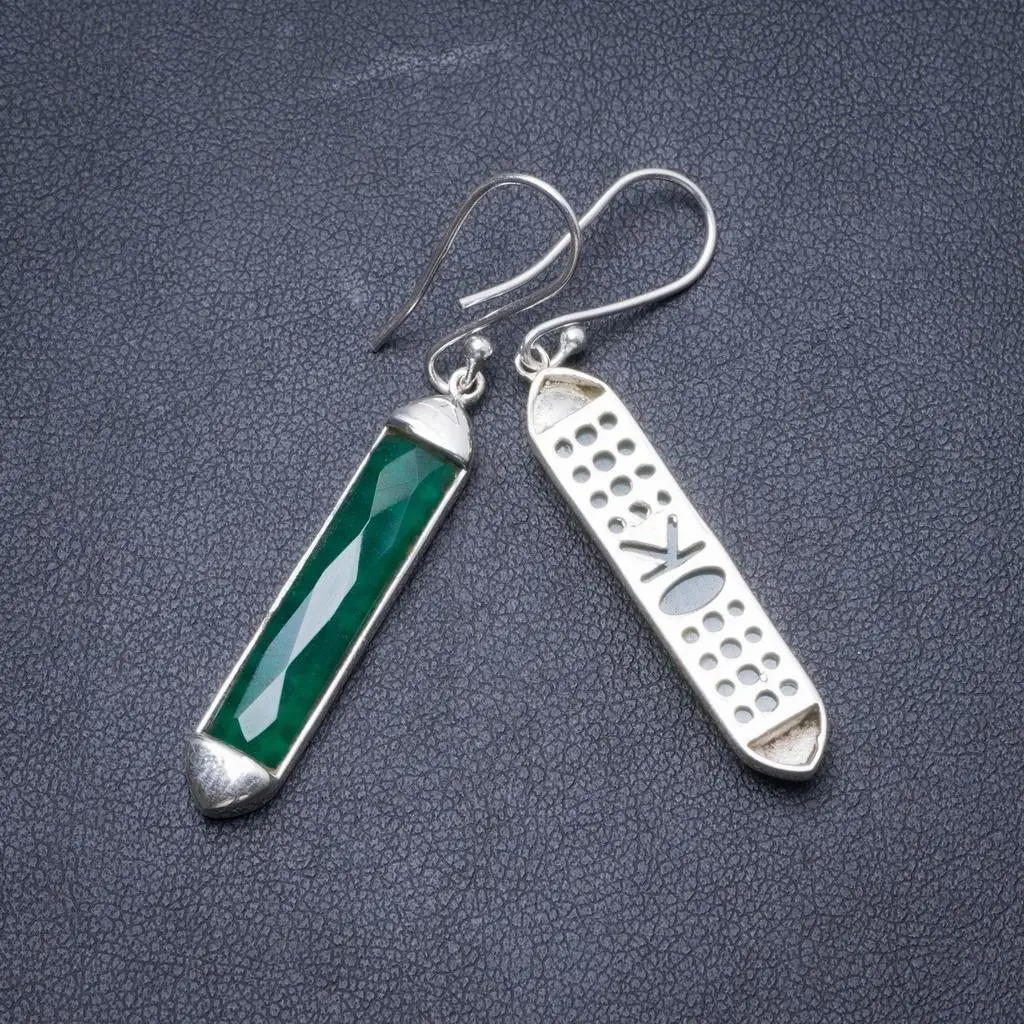 Серьги с натуральным зеленым аметистом уникальные серьги ручной работы из