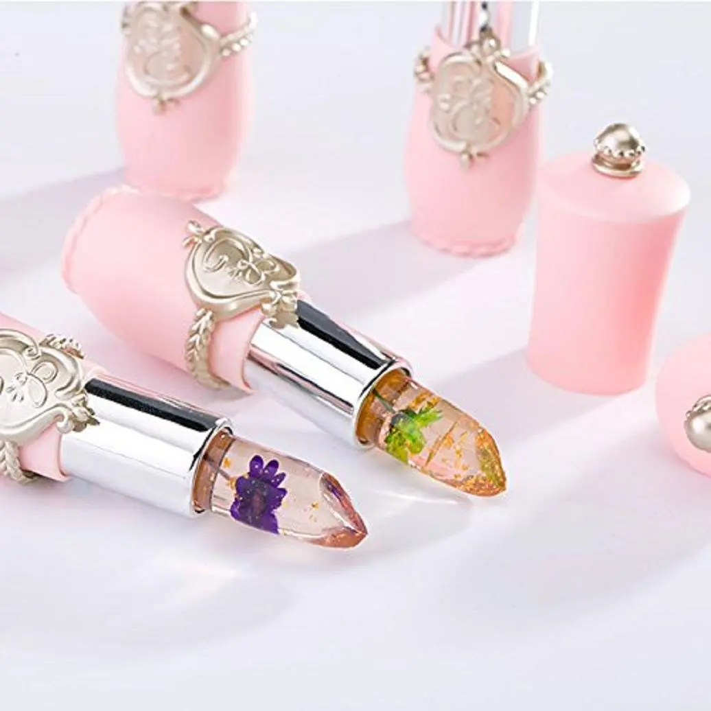 

Crystal Flower Jelly Lipstick Long Lasting Nutritious Lip Balm Lips Moisturizer Magic Temperature Color Change Lip Gloss