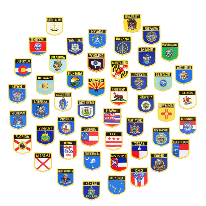 Нашивки с вышивкой и флагом США для джинсов✖7 5 см на заказ | Дом сад