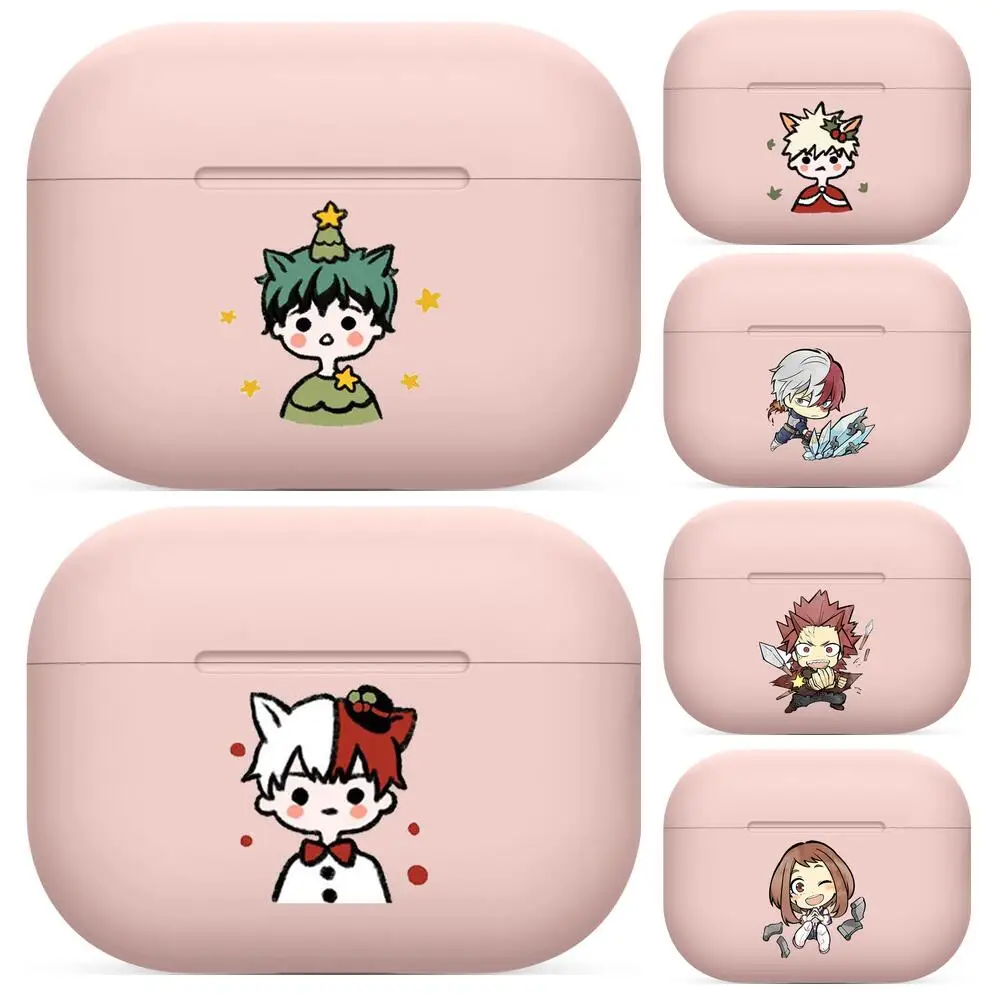

My Hero Academia For Airpods 1 2 pro case Protective Bluetooth Wireless Earphone Cover For Air Pods case air pod cases Pink cute