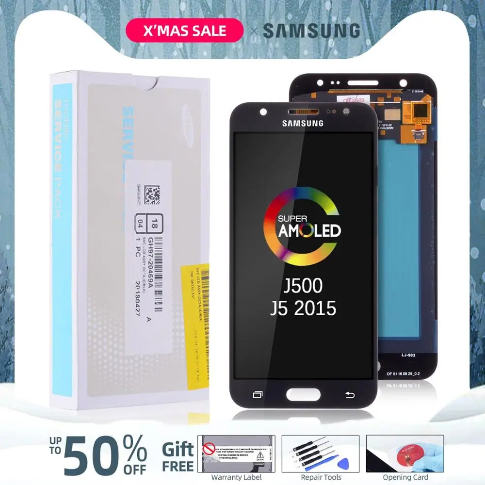 5,0 '' AMOLED ЖК-для Samsung Galaxy J5 j500 ЖК-дисплей с сенсорным экраном J500H J500FN J500F J500M SM-J500F