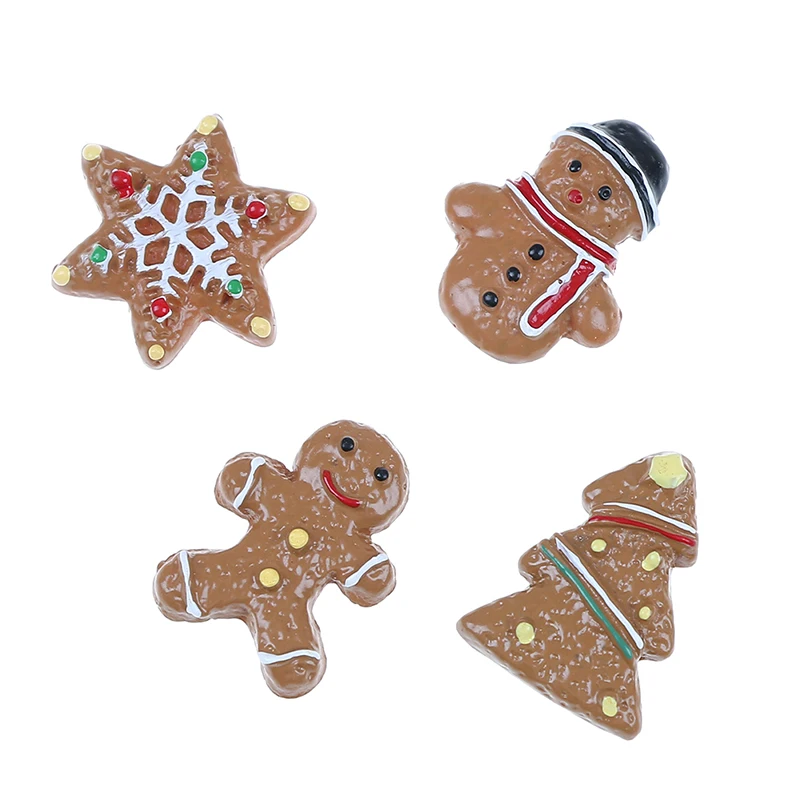 10 шт. рождественское печенье Снеговик Смола Flatback Кабошон украшения для