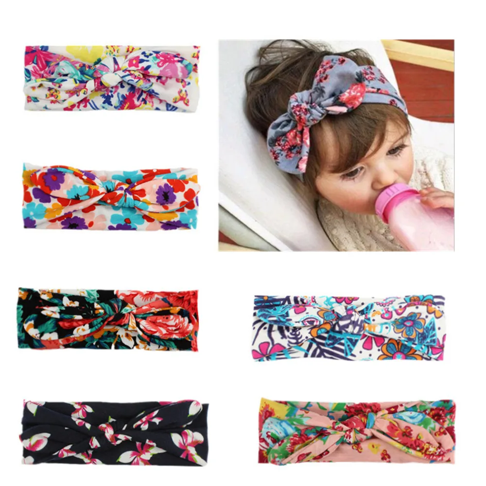 Повязка для волос повязка на голову с бантом тюрбан головные уборы новорожденных