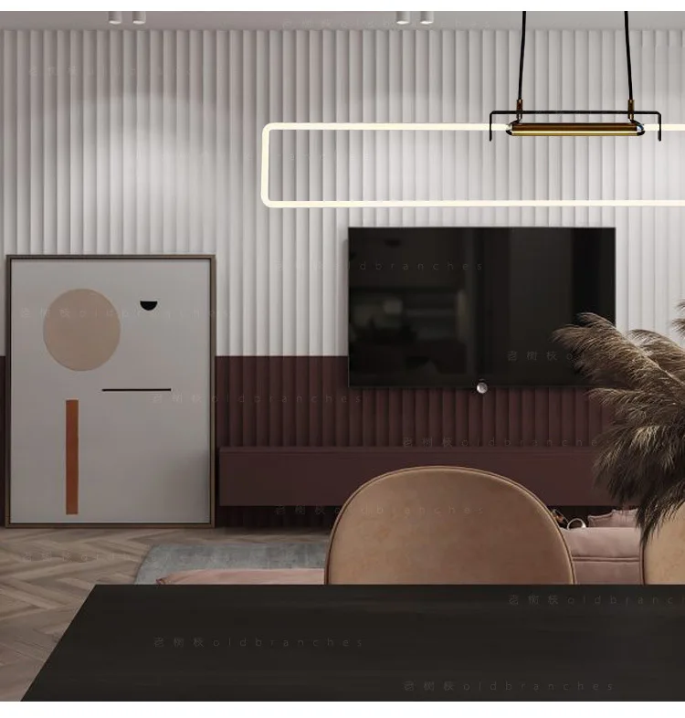 

Simple modern restaurant line lamp Nordic creative personality bar living room clothing store designer model room chandelier