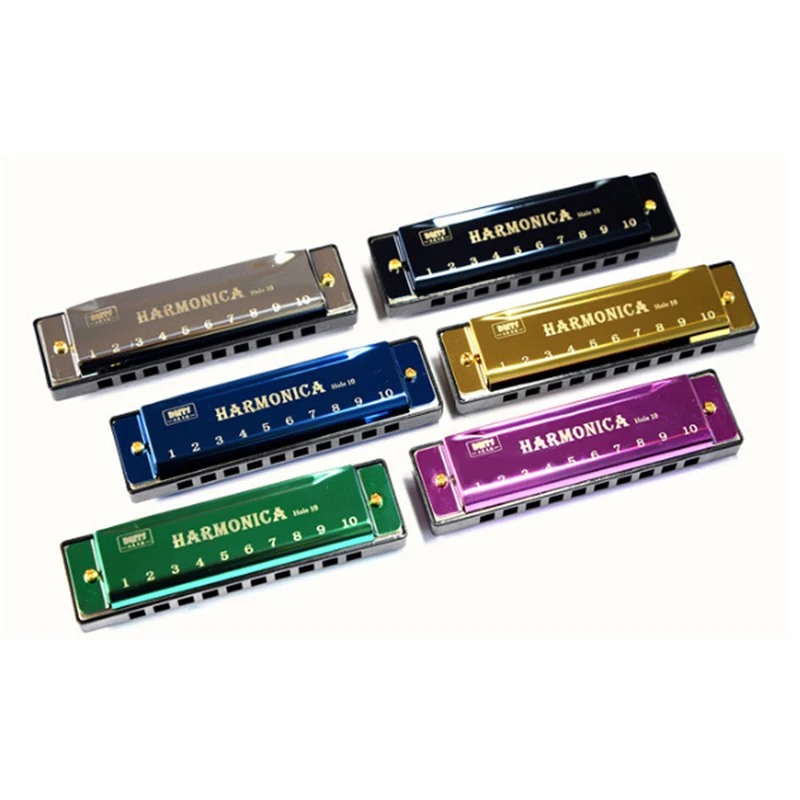 Титановая медная сердцевина 10 hole blues harmonica Студенческая детская ранняя