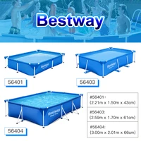 original bestway steel pro frame swimming pool easy set above ground outdoor water tank for family hot summer size 2 6m 2 1m 3m