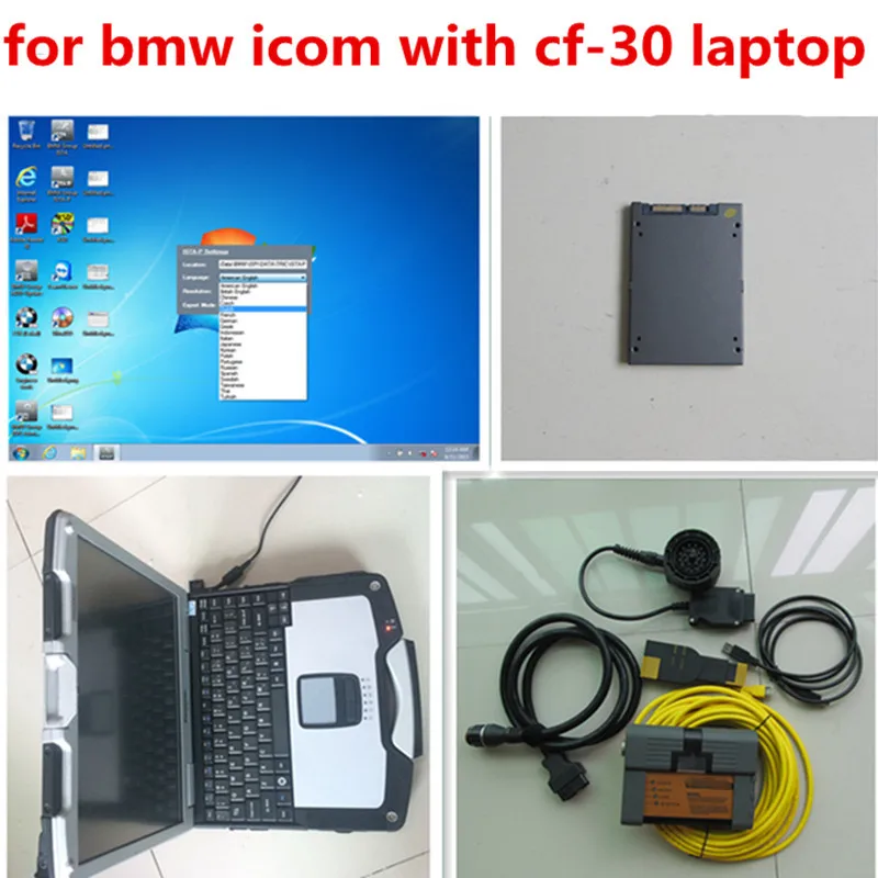 2021 для bmw icom a2 с CF-30 4 г ноутбук 720 ГБ SSD программного обеспечения ista экспертный