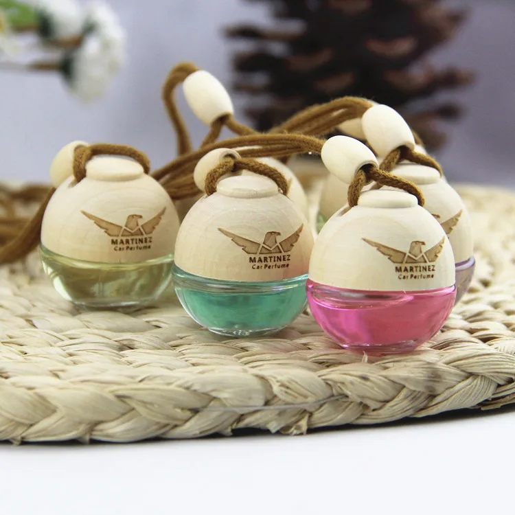

8ML Promotional Glass Ball Eagle Logo Car Perfume Hanging Empty Bottle 100PCS/LOT