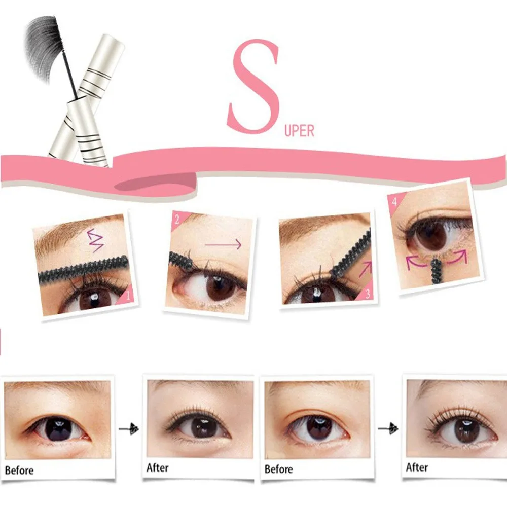 

MOONBIFFY Curling Mascara Makeup Waterproof Lash Extension Thick Lengthening Mascara Cosmetics For Eyes 1PC Professional