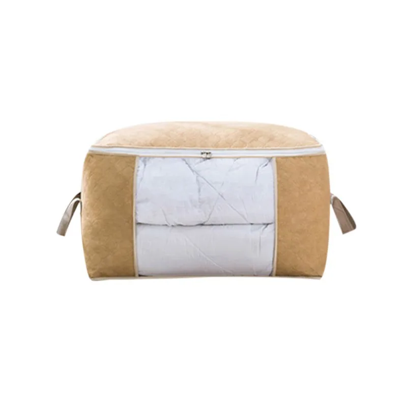 

Foldable Comforter Storage Bag Clothing Storage bins Dustproof Non-woven Quilt container box Bra Socks Wardrobe Home Organizer