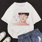 Лето 2021, модная футболка с принтом Bj Alex, женские повседневные футболки в стиле Харадзюку, корейские очаровательные топы с рисунком Ulzzang, Kawaii