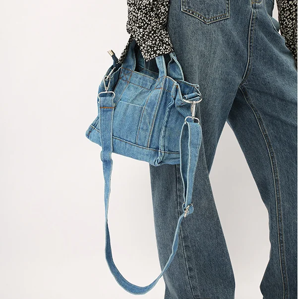 

Japan and Korea Style Demin Fabric Shoulder Bag 2021 New INS Niche Design Cowboy Crossbody Bags Fold Over Purses and Handbags