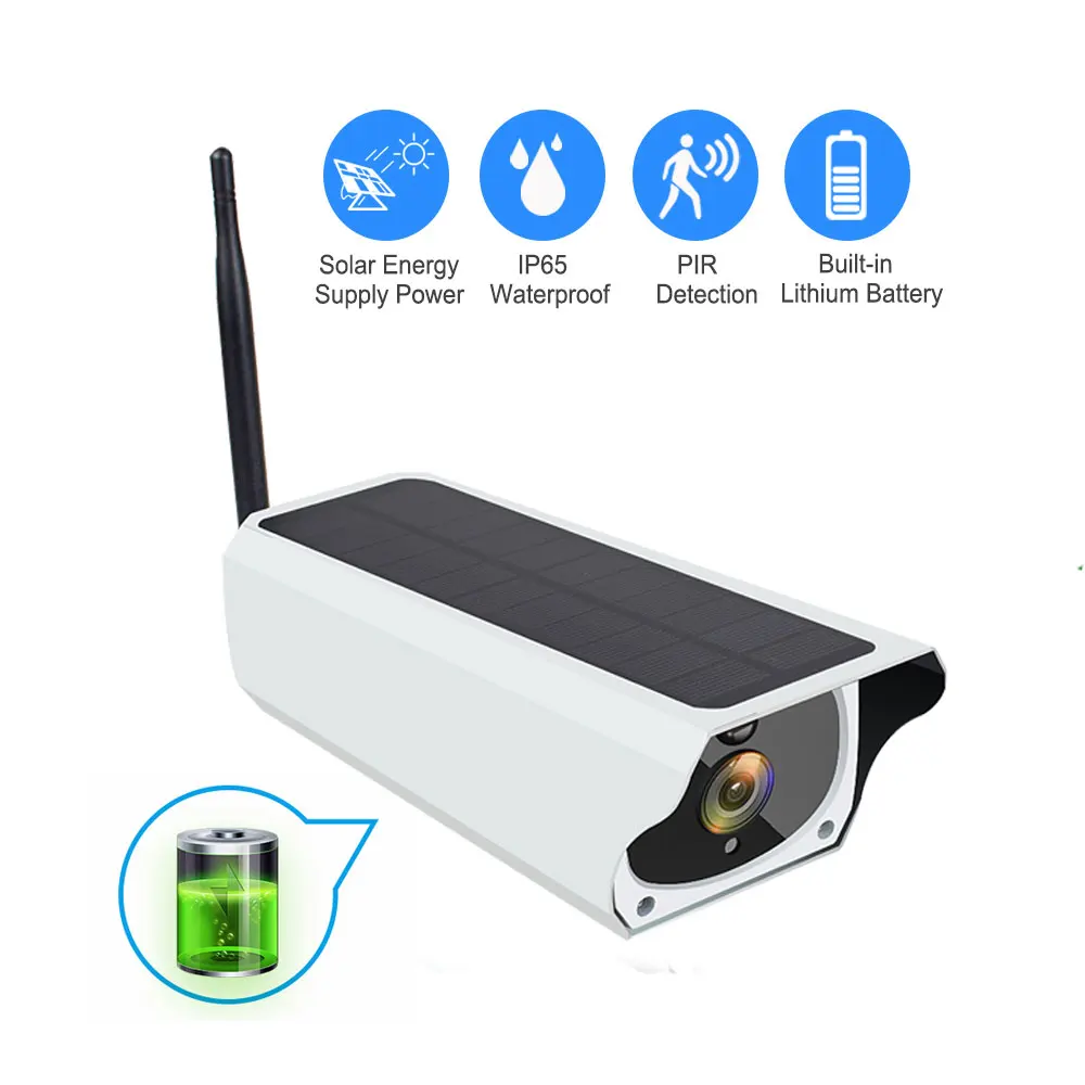 WiFi ip-камера на солнечных батареях 1080P HD беспроводная камера безопасности с