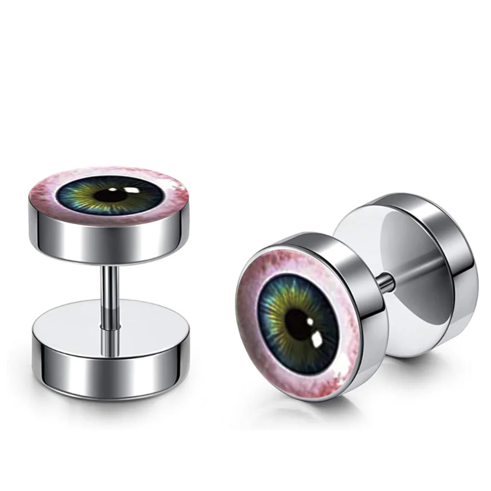 Мужские серьги-гвоздики из нержавеющей стали Поддельные Приборы Пробка Для