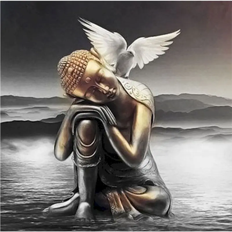 

GATYZTORY Coloring By Number Kits Home Decoration Painting Buddha Statue Figure Pictures Drawing On Canvas HandPainted Art Gift