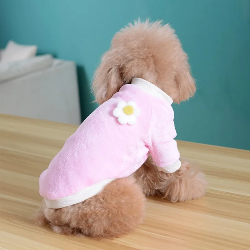 Winter Dog Clothes Soft Fleece Jumpsuit Pajamas for Small Puppy Coat Pet Outfits Clothing | Дом и сад