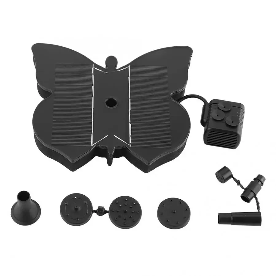Солнечный водяной насос в форме бабочки плавающий пруд погружной фонтан бассейн