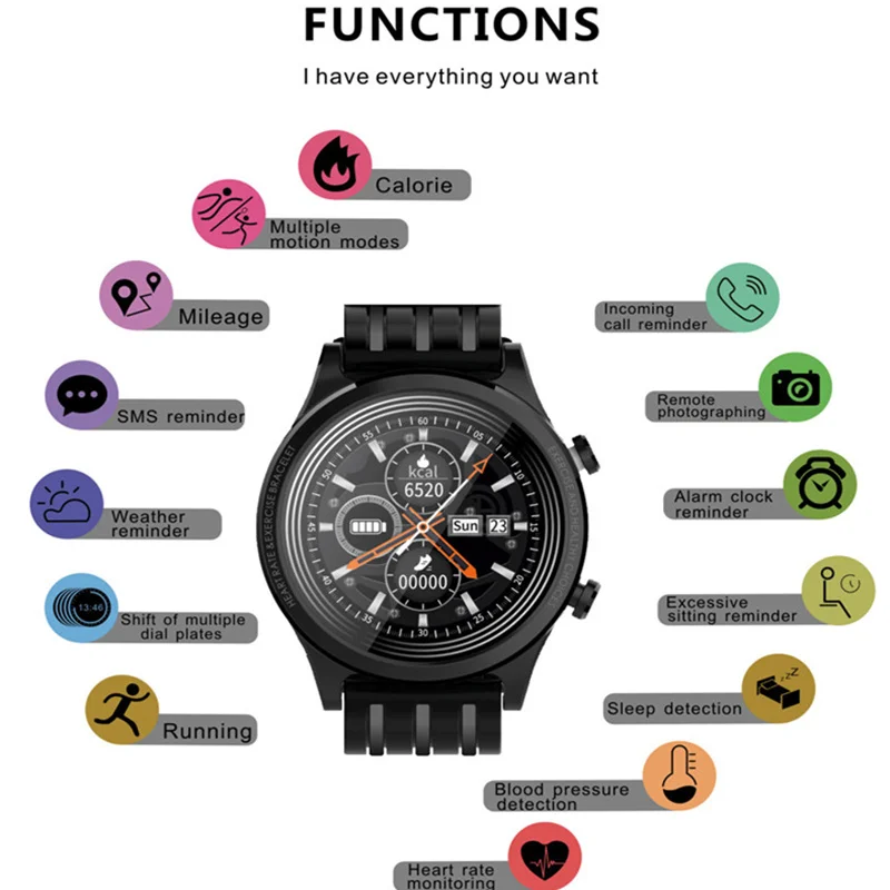 2020 спортивные Смарт-часы для мужчин водонепроницаемые Ip68 Android мужские смарт-часы