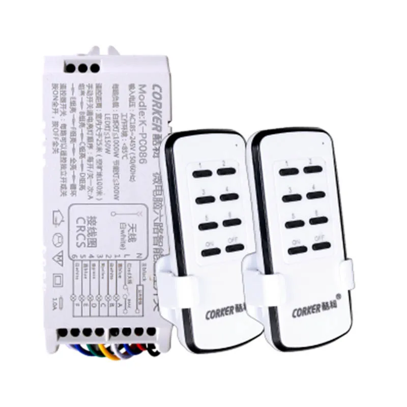

Ge Ding Беспроводное освещение Пульт дистанционного управления Мощность Пульт дистанционного управления Смарт-модуль CORKER 220 В 5-позиционный 6-позиционный переключатель дистанционного управления