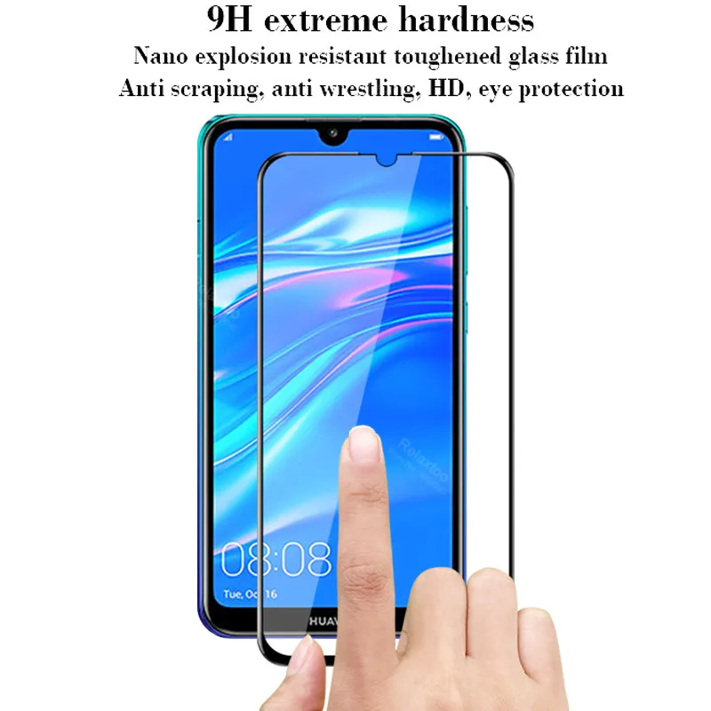 1-2 шт. закаленное стекло для huawei y7 2019 flim hauweii y 7 защитная пленка Защитная