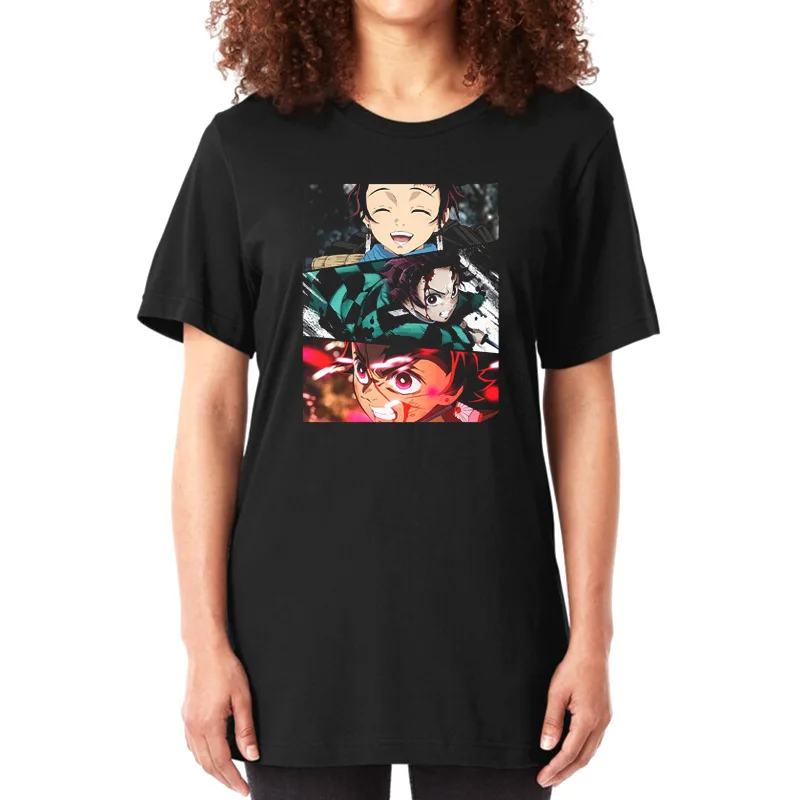 

WK T-Shirts Demon Slayer Japanese Streetwear Short Sleeve T Shirt Cotton Tanjirou Nezuko Inosuke Anime Unisex Casual Tops