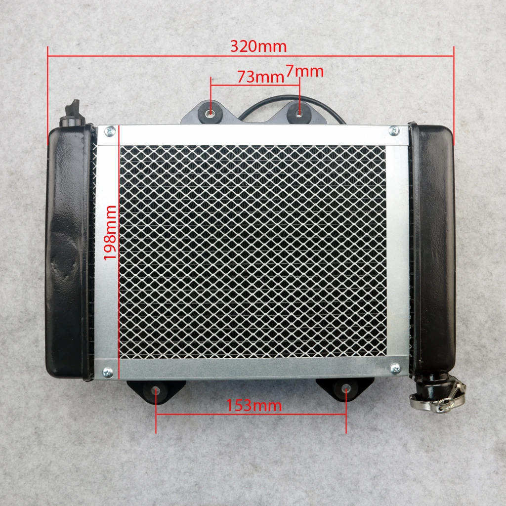 Радиатор с водяным охлаждением + вентилятор для квадроцикла 4 колесный 150cc 200CC