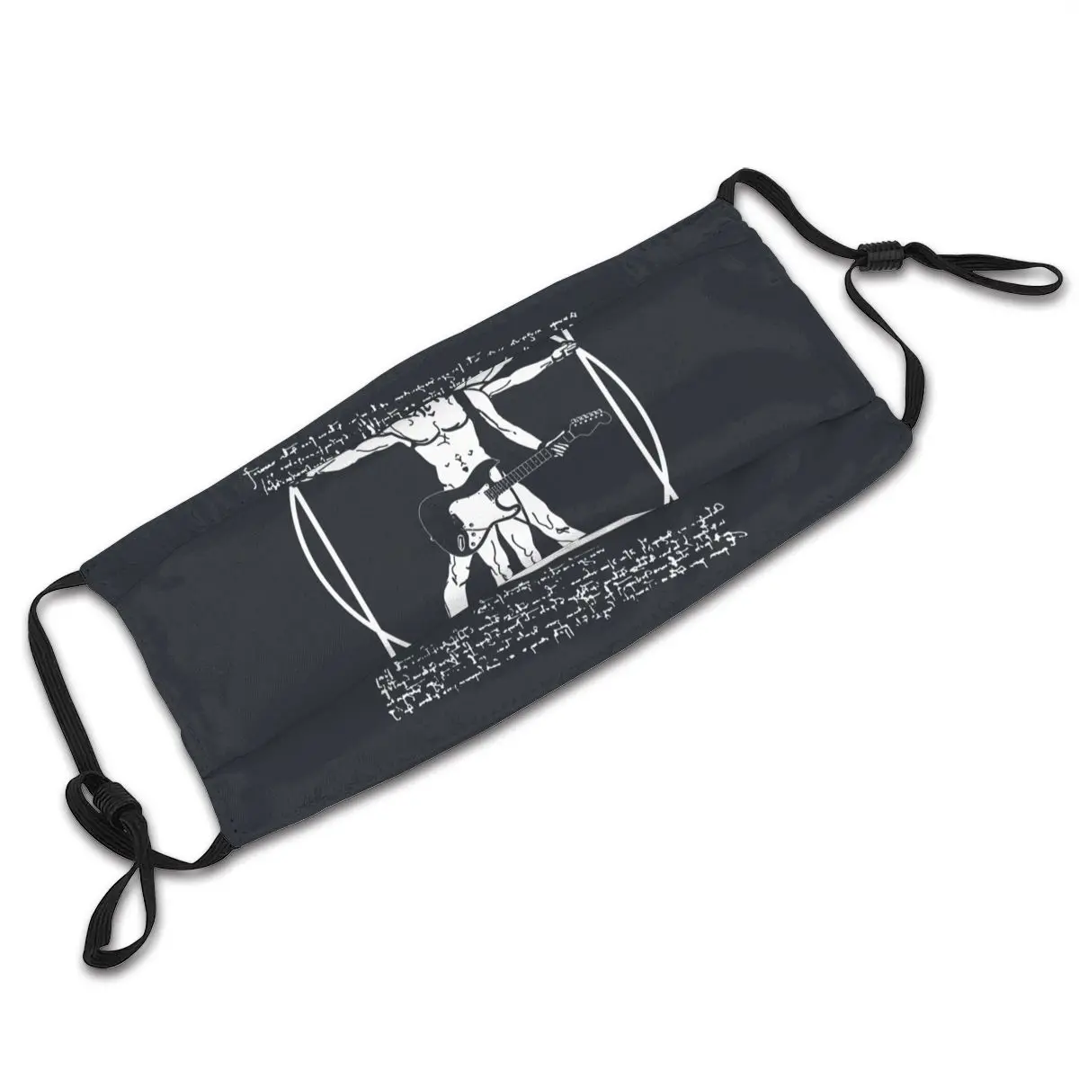 

Vitruvian Guitar Da Vinci Guitarist Leonardo Reusable Face Mask with Filter Dust Mask Respirator Mouth Muffle