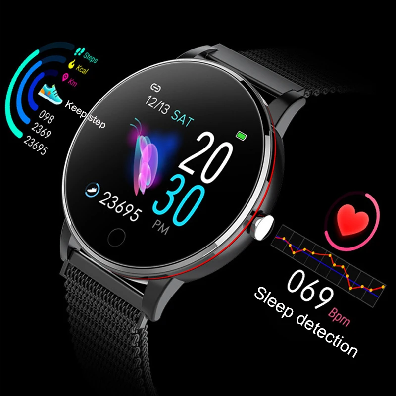 Y9 Смарт-часы для мужчин водонепроницаемые тонкий металлический ремешок тела