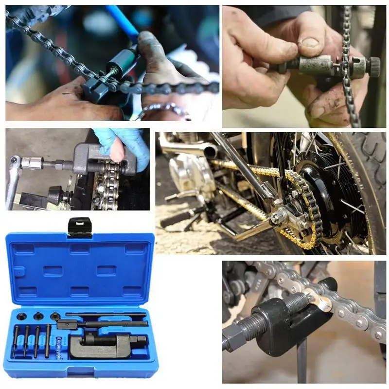 Набор инструментов для ремонта цепи мотоцикла разветвитель заклепка набор
