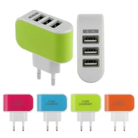 3 usb candy charger wall home travel ac power charger adapter for cell phone portable universal charger