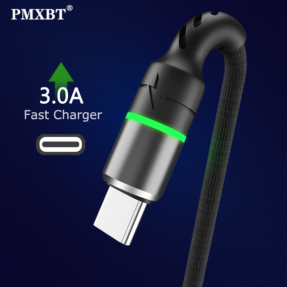 Кабель USB Type C для Samsung S10 S9 S8 S7 Xiaomi mi 10 9 Huawei P40 P30 зарядное устройство телефона шнур 3A