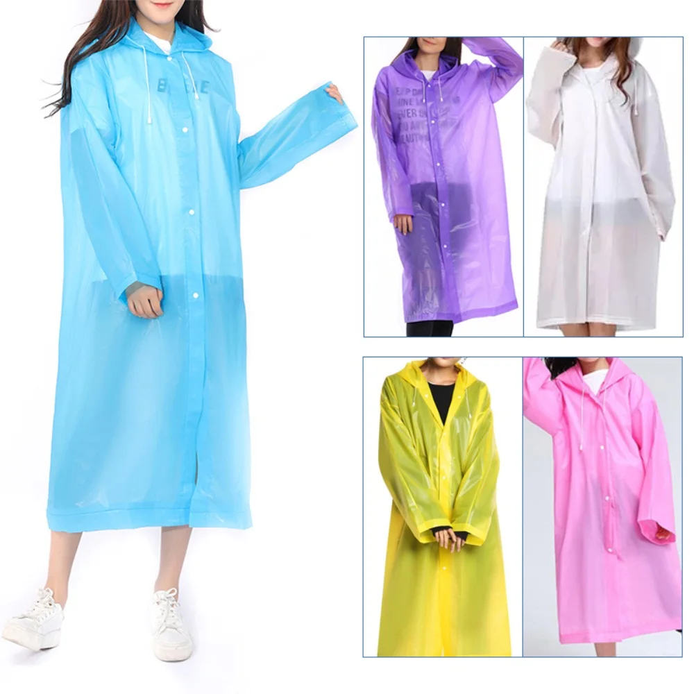 Мужской женский мужской водонепроницаемый плащ с капюшоном и пуговицами костюм