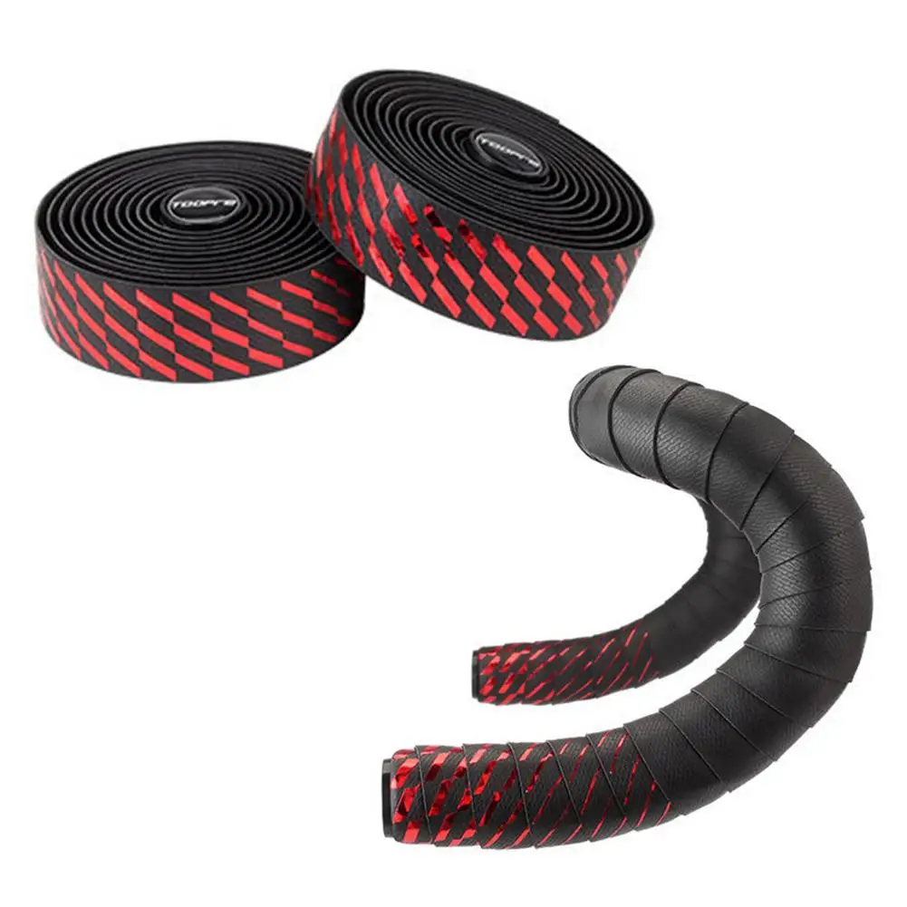 

Bike Handlebar Tape Road Bike Non-Slip Handle Wraps Cycling Handles Gradient Color PUEVA Highway Bar Tape With Stopper