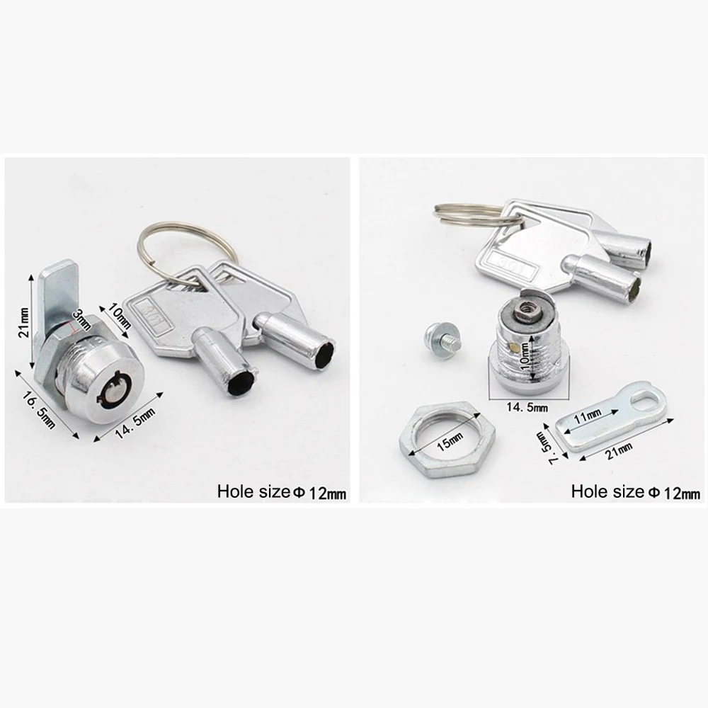 

Cam Cylinder Locks Door Cabinet Mailbox Padlock Drawer Cupboard Box Lock With 2 Keys For Furniture Hardware