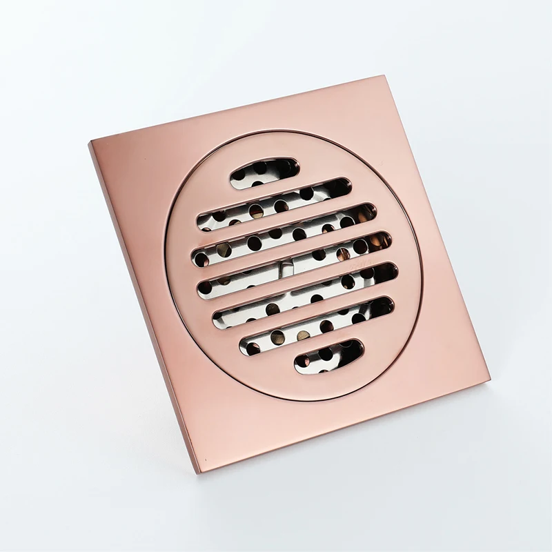 

Floor Water Drain Round Cover Matt Black/Rose Gold/Silver Brushed/Antique Bronze for Bathroom Kitchen Garden Balcony
