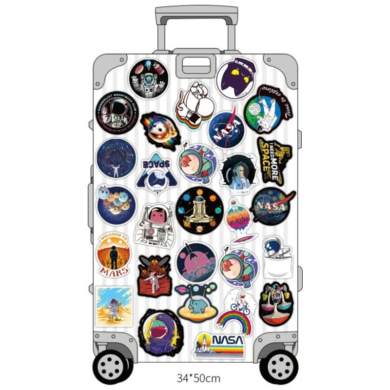 100 шт. DIY мультфильм космонавт Космос наклейки для украшения комнаты настенный