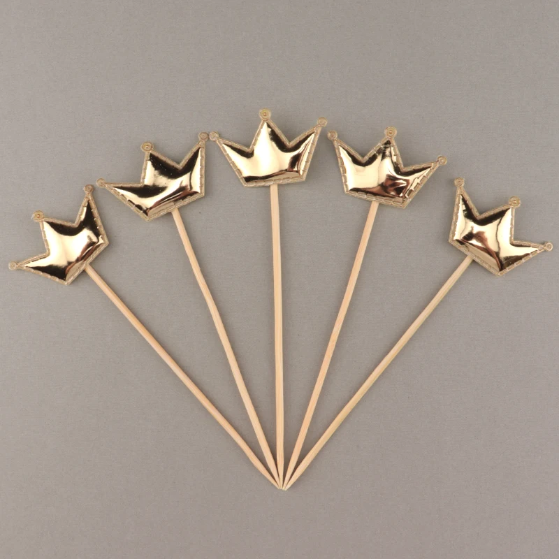 gold crown 5pcs Cakelove 5 шт/лот Прекрасный Сердце Звезда Корона торт Топпер для с изображением пирожного на день рожденья Детские флажки для душа вечерние свадебные украшения - Цвет: gold crown 5pcs