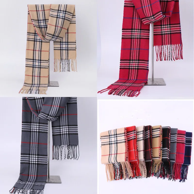 

Men Women Plaid Autumn Winter Scarf Women Warm Scarves 190*32cm Fashion Casual Scarfs Cashmere Bufandas Hombre