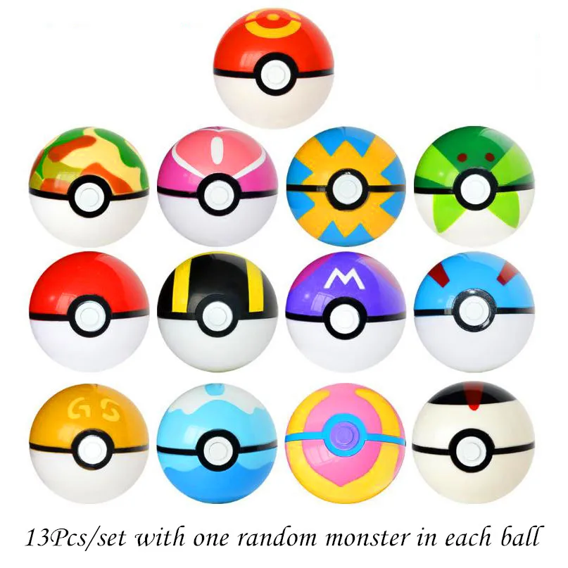Акция 13 шт./компл. Pocketball игрушки для детей с мини жемчуг Сквиртл Пикачу фигурка