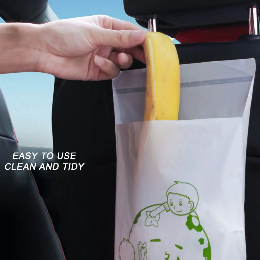 

60pcs/set Household Storage Bag Portable Adhesive Garbage Bag Disposable Cleaning Vehicle Garbage Bags