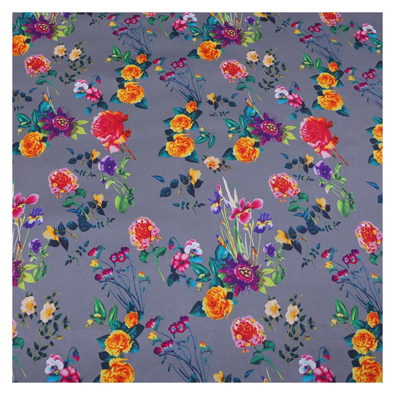 

Heavy Stretch Satin Mulberry Silk Digital Printed Fabric Summer Clothing Cheongsam Sewing Material Per Meter Home Textile Cloth