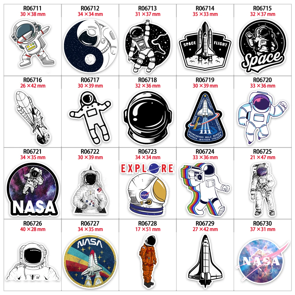 

Astronaut Pattern Planar Resins Flatback for DIY Hair Bows Clips Decorations 10pcs
