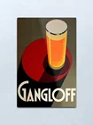 Винтажный Красный ганглофф пиво Большой Стеклянный светлый Ale Lager Pilsen рекламный плакат с металлическим принтом жестяная вывеска для бара паба 20x30 см