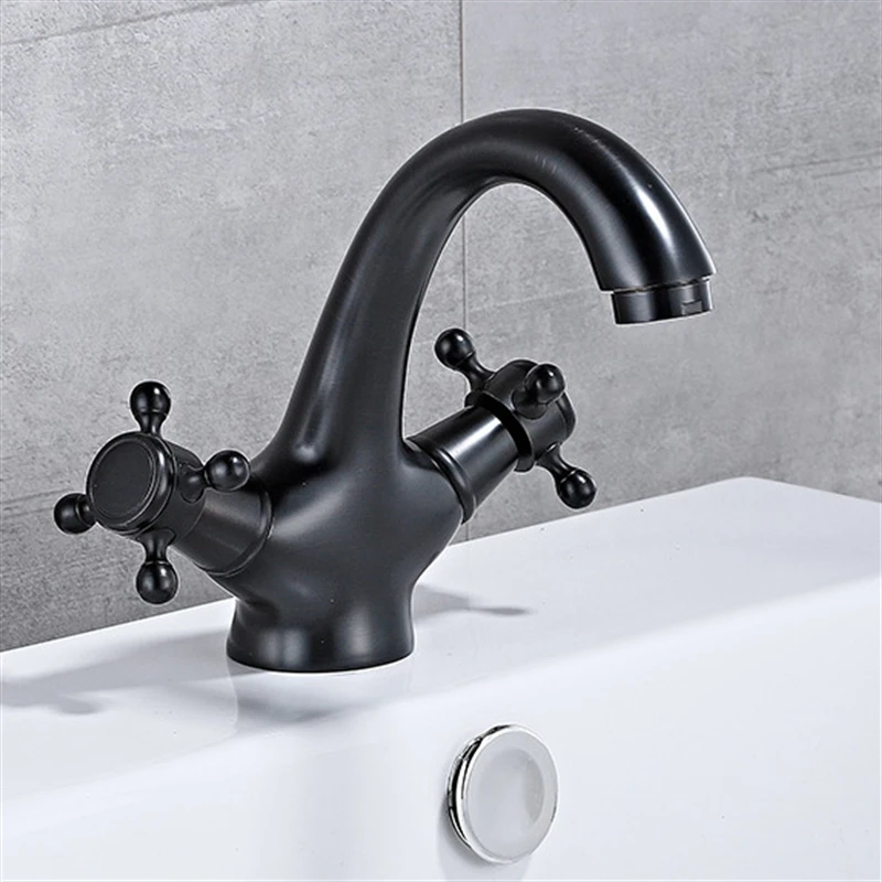 Золотой кран для раковины ванной комнаты смеситель на бортике латунная раковина