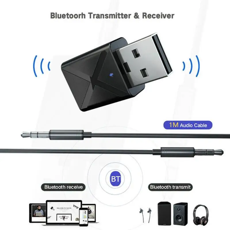 

Wireless USB Bluetooth Adapter BT 5.0 Dongle Music Audio Receiver Transmitter for PC Computer High Quality USB Bluetooth Adapter