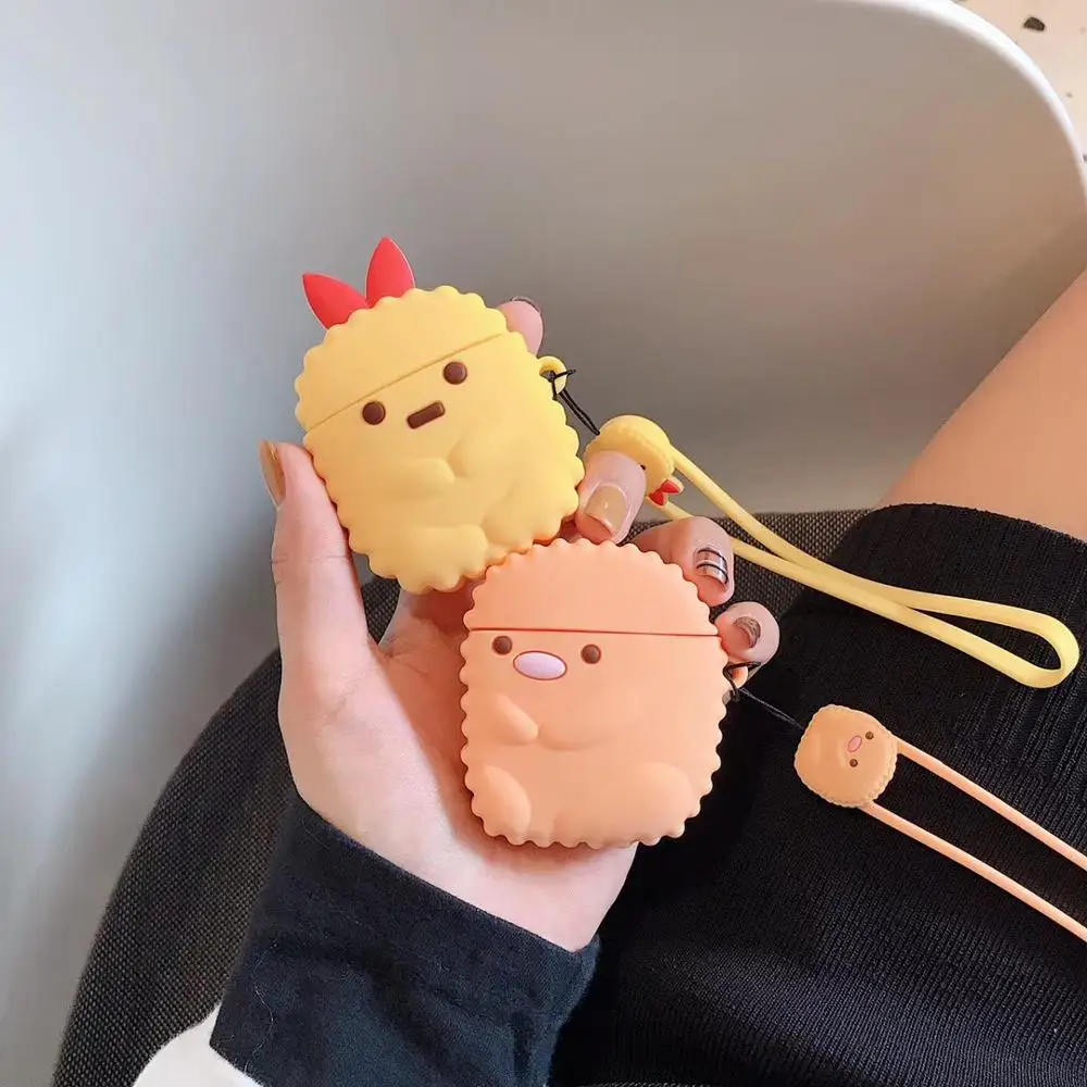 GOOYIYO милый чехол с аниме для Airpods 1 2 зарядная коробка наушников мультяшный Мягкий